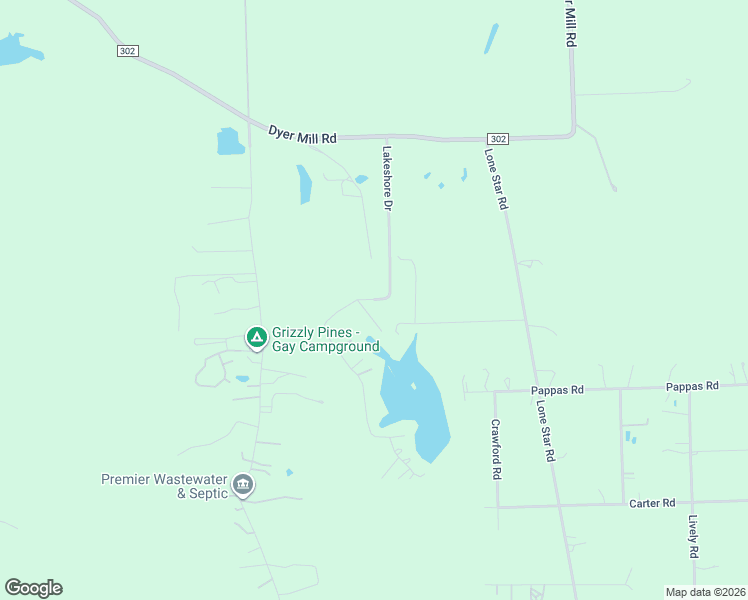 map of restaurants, bars, coffee shops, grocery stores, and more near Lakeshore Drive in Grimes County