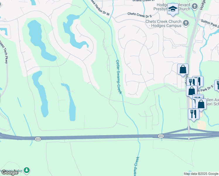 map of restaurants, bars, coffee shops, grocery stores, and more near 4568 Swilcan Bridge Lane North in Jacksonville