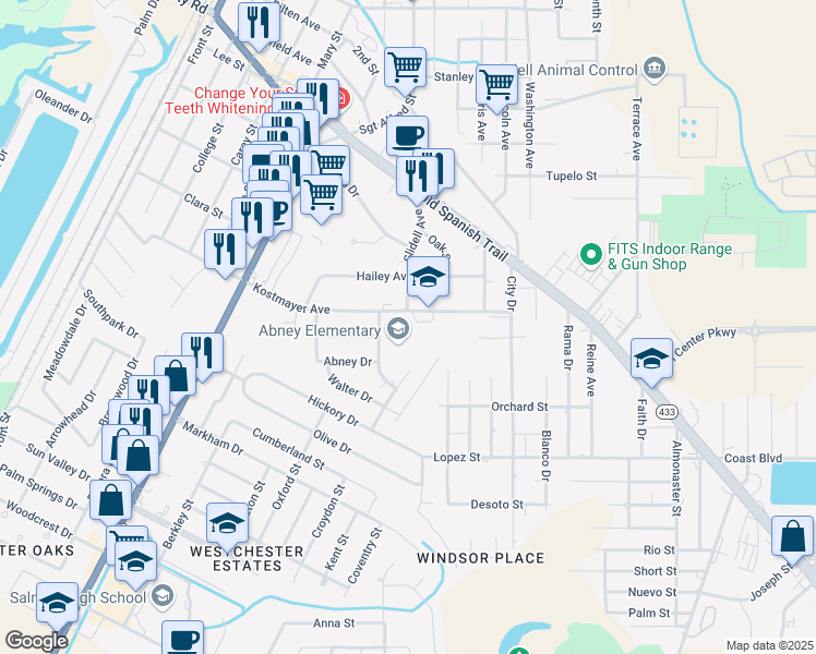 map of restaurants, bars, coffee shops, grocery stores, and more near 825 Kostmayer Avenue in Slidell