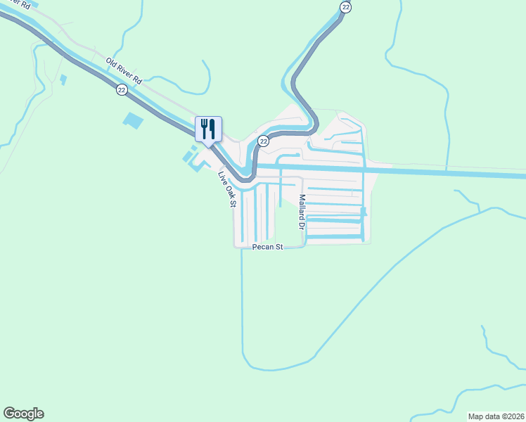 map of restaurants, bars, coffee shops, grocery stores, and more near 13131 Deer Street in Maurepas