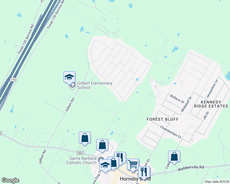 map of restaurants, bars, coffee shops, grocery stores, and more near 13409 Brahmin Drive in Austin
