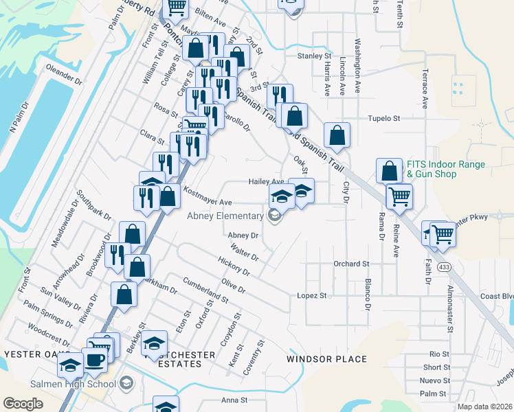 map of restaurants, bars, coffee shops, grocery stores, and more near 748 Kostmayer Avenue in Slidell