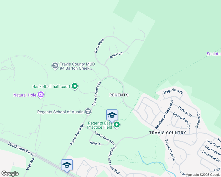 map of restaurants, bars, coffee shops, grocery stores, and more near 5900 Quernus Cove in Austin