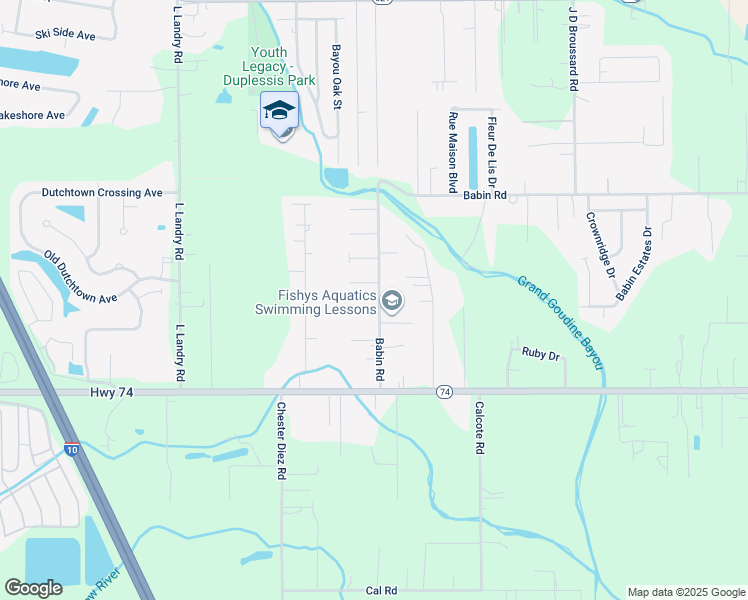 map of restaurants, bars, coffee shops, grocery stores, and more near 38268 Mindi Court in Gonzales