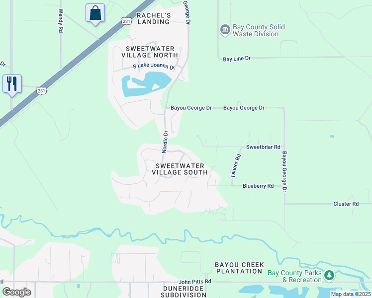 map of restaurants, bars, coffee shops, grocery stores, and more near 7311 Copenhagen Drive in Panama City