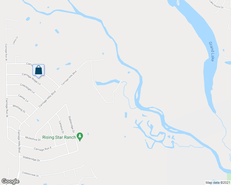 map of restaurants, bars, coffee shops, grocery stores, and more near 2105 Carriage Hills Boulevard in Conroe
