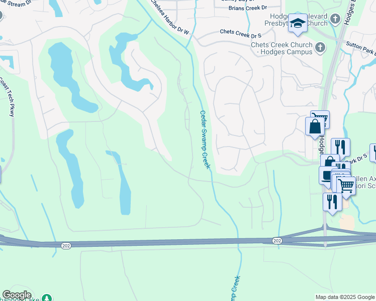 map of restaurants, bars, coffee shops, grocery stores, and more near 4568 Swilcan Bridge Lane North in Jacksonville