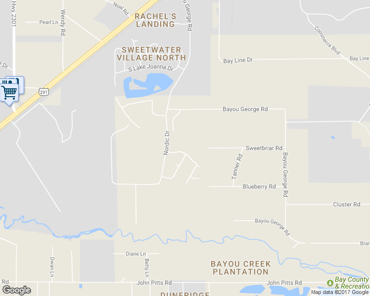 map of restaurants, bars, coffee shops, grocery stores, and more near 7311 Copenhagen Drive in Panama City