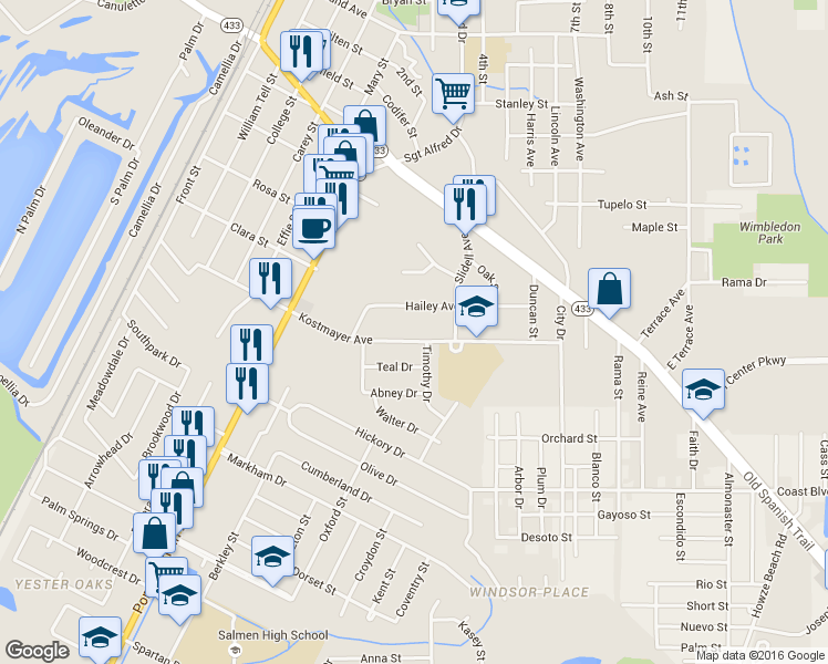 map of restaurants, bars, coffee shops, grocery stores, and more near 748 Kostmayer Avenue in Slidell