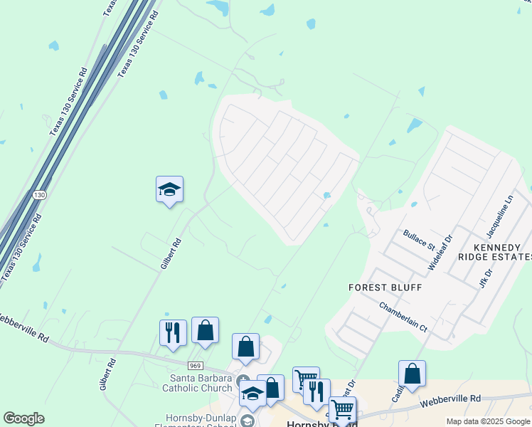 map of restaurants, bars, coffee shops, grocery stores, and more near 13309 Brahmin Drive in Austin