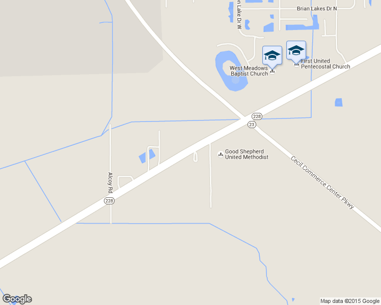 map of restaurants, bars, coffee shops, grocery stores, and more near 12405 Normandy Boulevard in Jacksonville