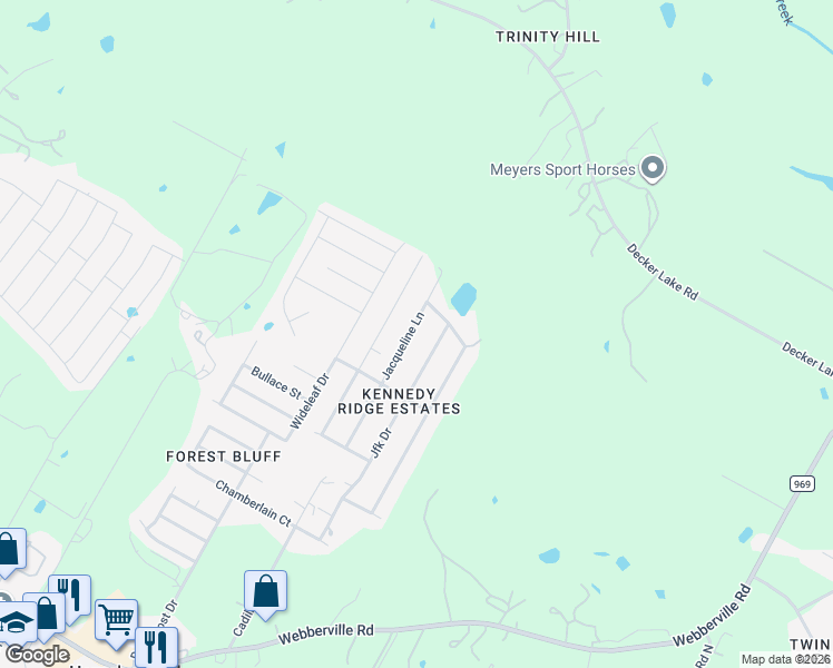 map of restaurants, bars, coffee shops, grocery stores, and more near 6010 Jfk Drive in Austin