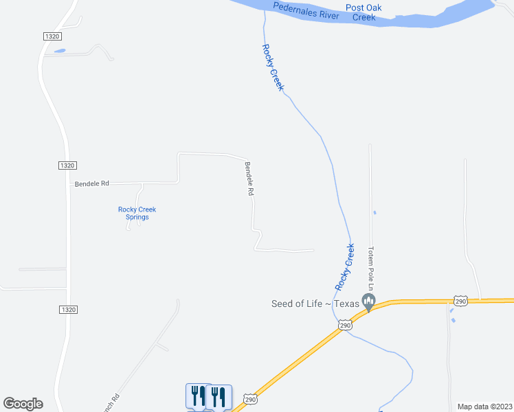 map of restaurants, bars, coffee shops, grocery stores, and more near 928 Bendele Road in Johnson City