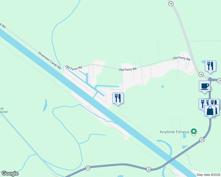 map of restaurants, bars, coffee shops, grocery stores, and more near 18163 Nathan Road in Maurepas