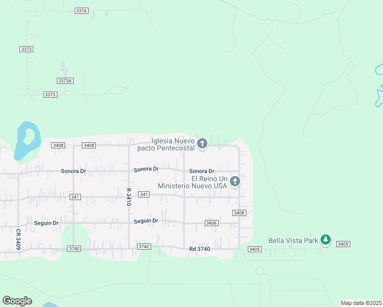 map of restaurants, bars, coffee shops, grocery stores, and more near 705 Road 3408 in Cleveland