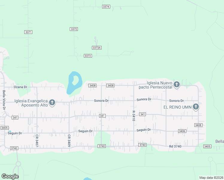 map of restaurants, bars, coffee shops, grocery stores, and more near 1185 Road 3408 in Cleveland