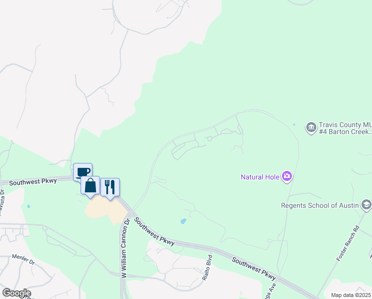 map of restaurants, bars, coffee shops, grocery stores, and more near 7624 Tecoma Circle in Austin