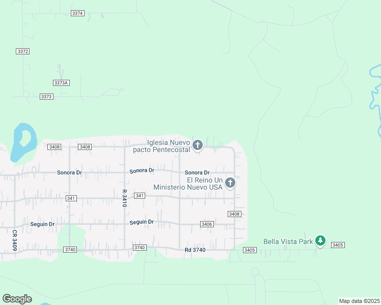 map of restaurants, bars, coffee shops, grocery stores, and more near 705 Road 3408 in Cleveland