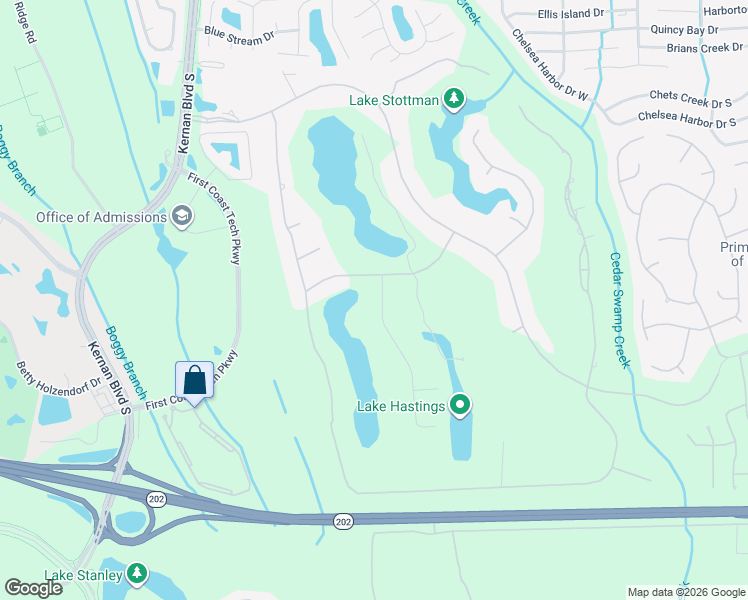 map of restaurants, bars, coffee shops, grocery stores, and more near 12250 Carrbridge Drive in Jacksonville