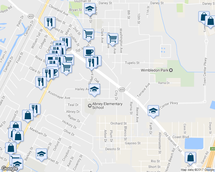 map of restaurants, bars, coffee shops, grocery stores, and more near 3169 Duncan Street in Slidell