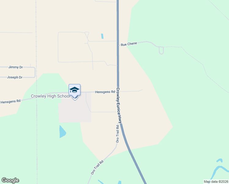 map of restaurants, bars, coffee shops, grocery stores, and more near 20225-20579 Crowley Eunice Highway in Crowley