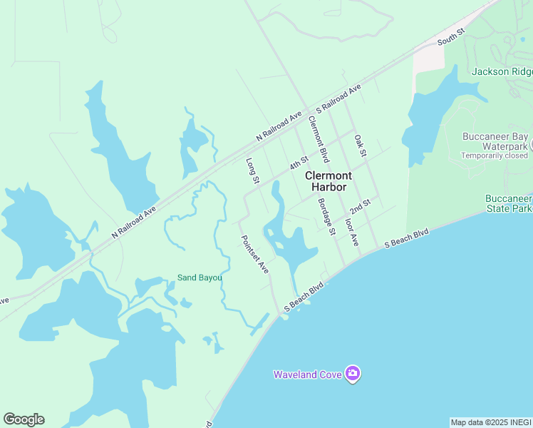 map of restaurants, bars, coffee shops, grocery stores, and more near 5000 Long Street in Bay St. Louis