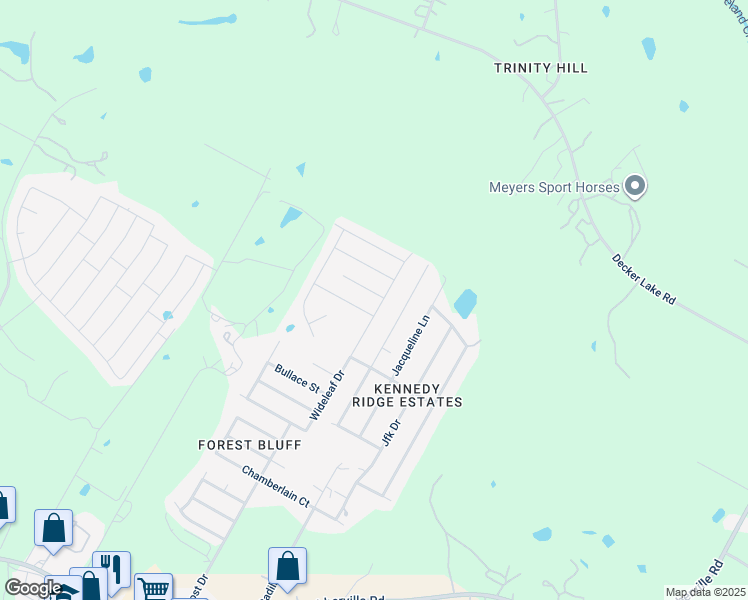 map of restaurants, bars, coffee shops, grocery stores, and more near 6104 Caroline Lane in Austin
