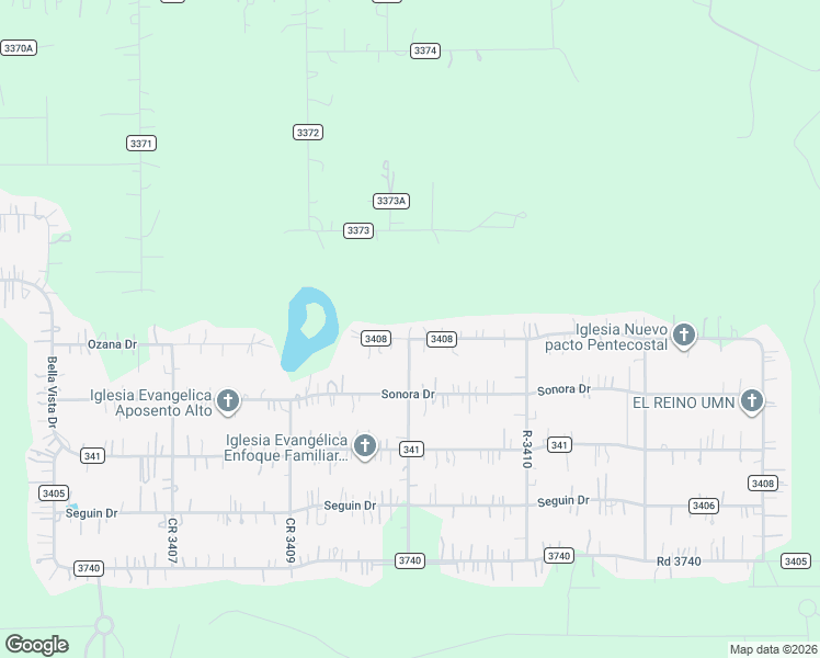 map of restaurants, bars, coffee shops, grocery stores, and more near 1287 Road 3408 in Cleveland