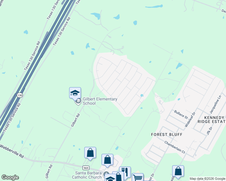map of restaurants, bars, coffee shops, grocery stores, and more near 5708 Shanjia Drive in Austin