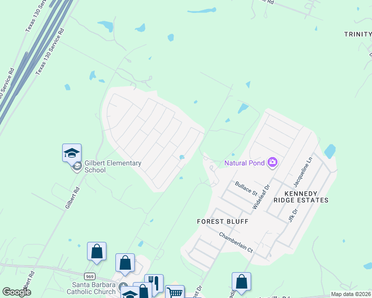map of restaurants, bars, coffee shops, grocery stores, and more near 5913 Montrelia Drive in Austin