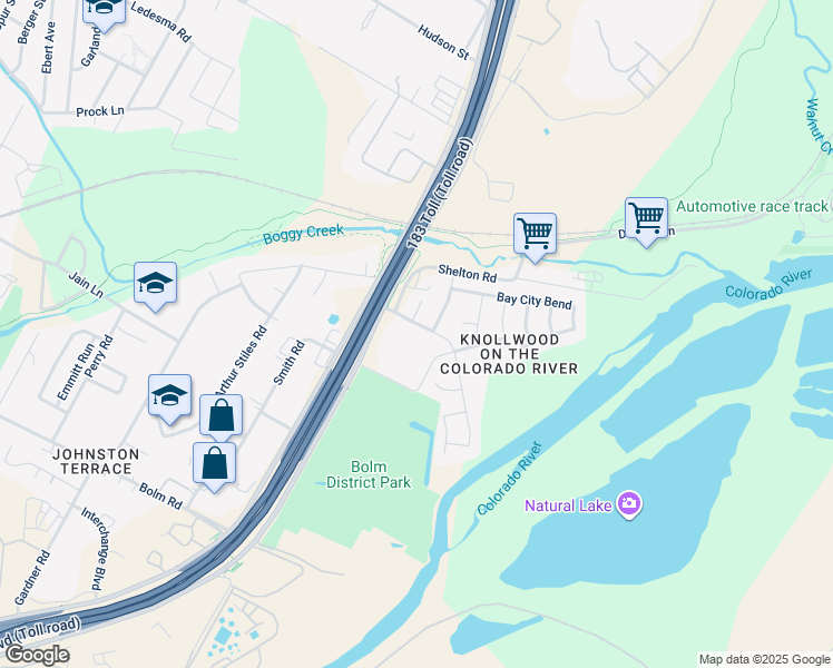 map of restaurants, bars, coffee shops, grocery stores, and more near 6425 Alleyton Drive in Austin