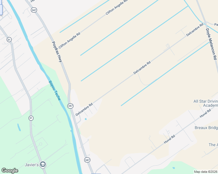 map of restaurants, bars, coffee shops, grocery stores, and more near 4190 Poydras Highway in Breaux Bridge