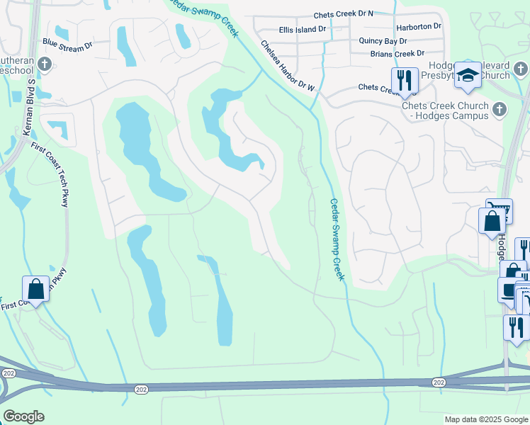 map of restaurants, bars, coffee shops, grocery stores, and more near 4531 Glen Kernan Parkway East in Jacksonville