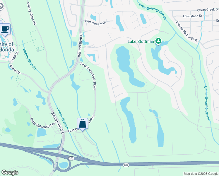 map of restaurants, bars, coffee shops, grocery stores, and more near 4474 Hunterston Lane in Jacksonville