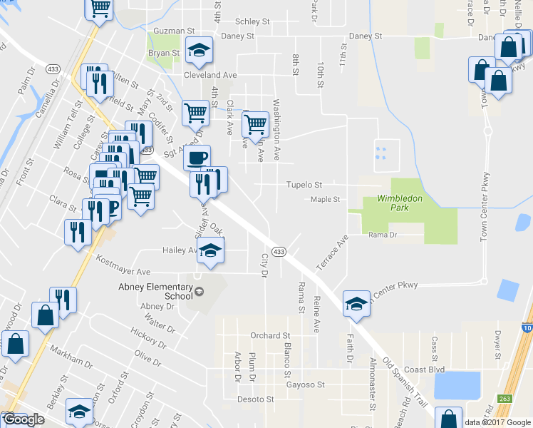map of restaurants, bars, coffee shops, grocery stores, and more near 834 Pine Tree Street in Slidell