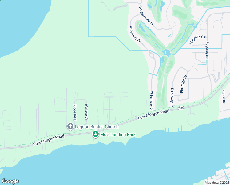 map of restaurants, bars, coffee shops, grocery stores, and more near 2495 Boddie Lane in Gulf Shores