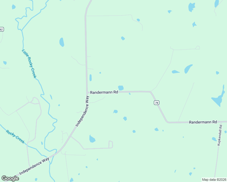 map of restaurants, bars, coffee shops, grocery stores, and more near 6396-6650 Randermann Road in Brenham