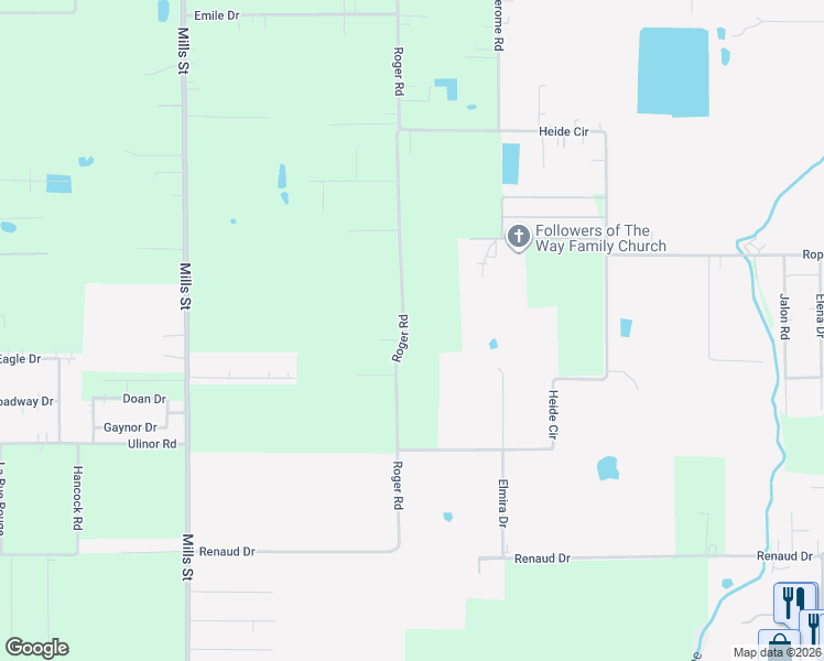 map of restaurants, bars, coffee shops, grocery stores, and more near 803 Roger Road in Scott