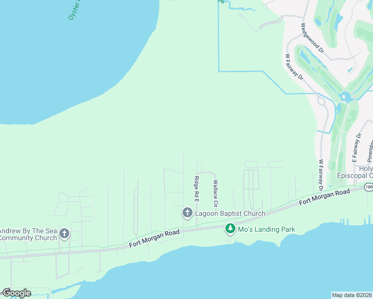 map of restaurants, bars, coffee shops, grocery stores, and more near 2603 Callaway Road in Gulf Shores