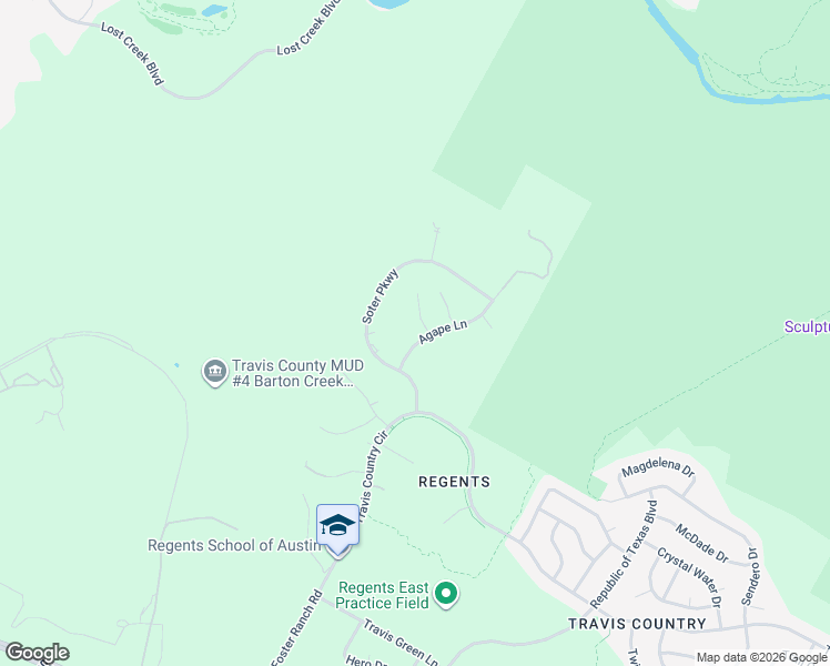 map of restaurants, bars, coffee shops, grocery stores, and more near 3816 Agape Lane in Austin