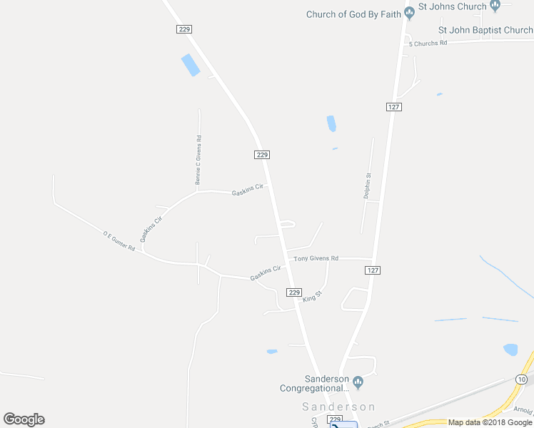 map of restaurants, bars, coffee shops, grocery stores, and more near 9960 County Road 229 in Sanderson