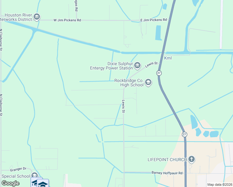 map of restaurants, bars, coffee shops, grocery stores, and more near 114 Thicket Rd in Sulphur