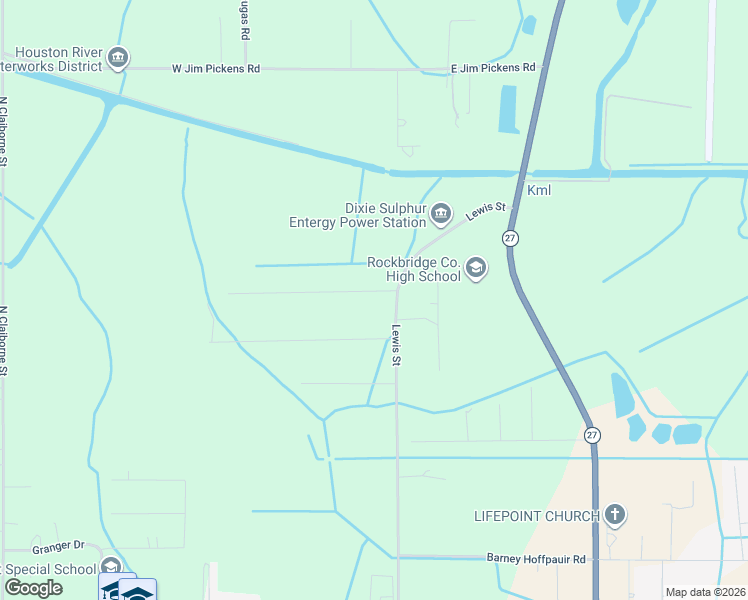 map of restaurants, bars, coffee shops, grocery stores, and more near 114 Thicket Road in Sulphur
