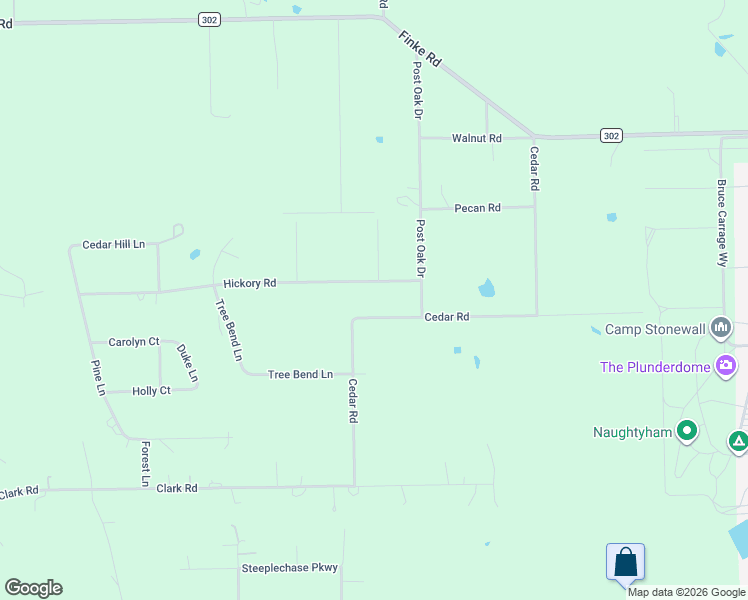 map of restaurants, bars, coffee shops, grocery stores, and more near 9102 Hickory Road in Plantersville