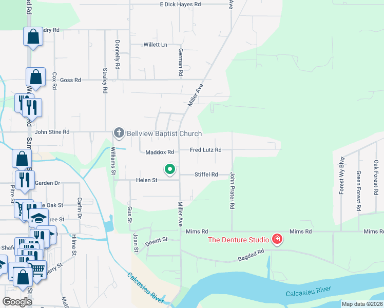 map of restaurants, bars, coffee shops, grocery stores, and more near 2336 Lamar Drive in Westlake
