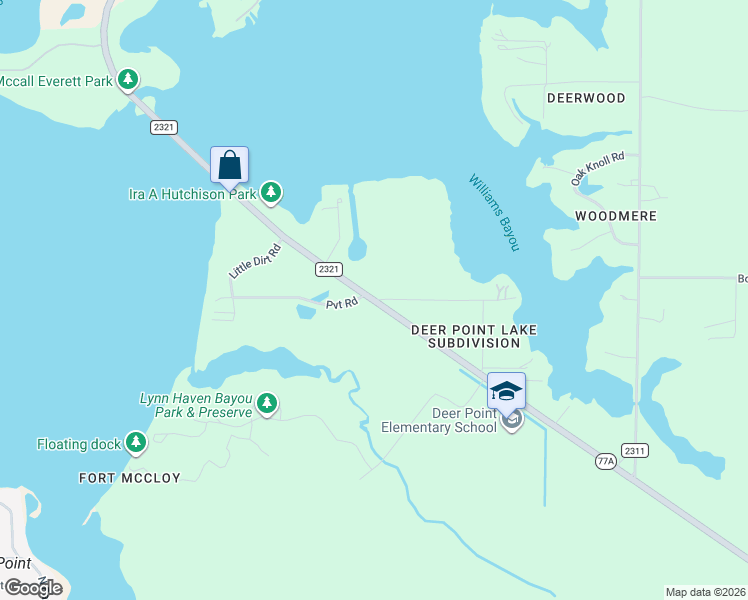 map of restaurants, bars, coffee shops, grocery stores, and more near 4101 Harlan Shope Road in Panama City