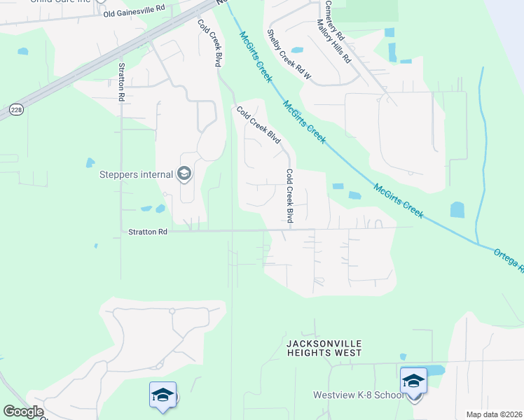 map of restaurants, bars, coffee shops, grocery stores, and more near 10521 Pope Valley Court in Jacksonville