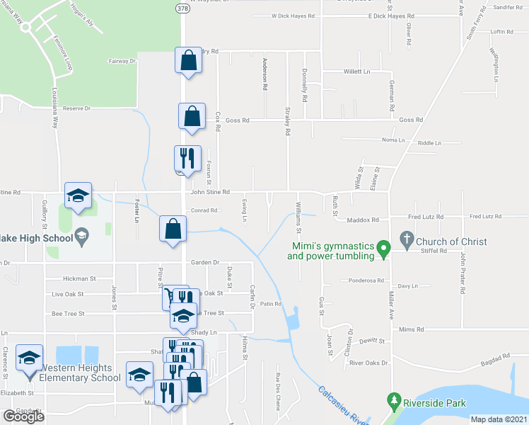 map of restaurants, bars, coffee shops, grocery stores, and more near 2425 Duraso Drive in Westlake