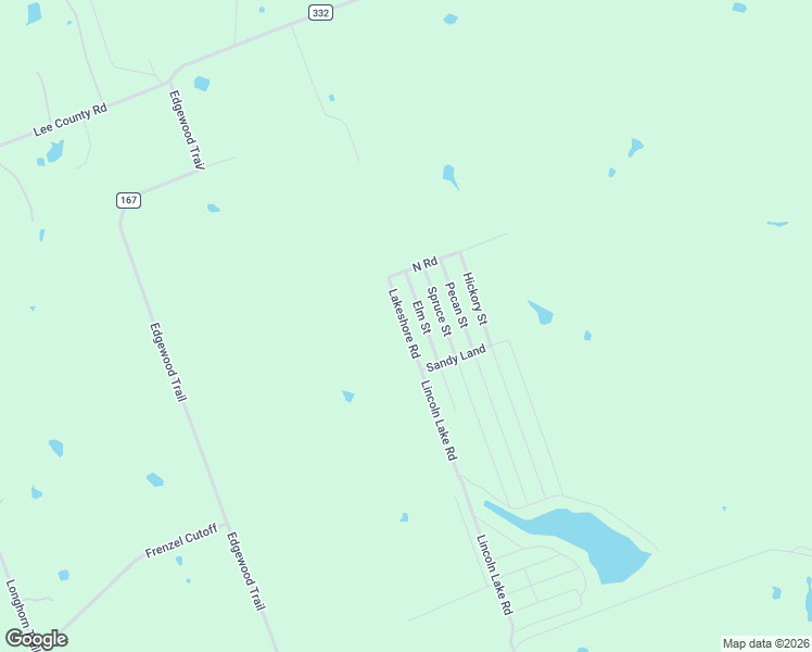 map of restaurants, bars, coffee shops, grocery stores, and more near Lakeshore Road in Bastrop County