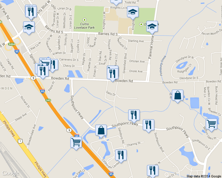 map of restaurants, bars, coffee shops, grocery stores, and more near in Jacksonville